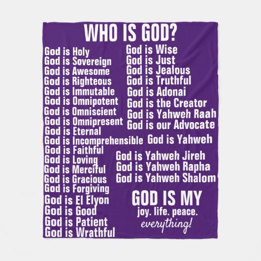 God is - Vleekbank Fleece Deken (Voorkant)