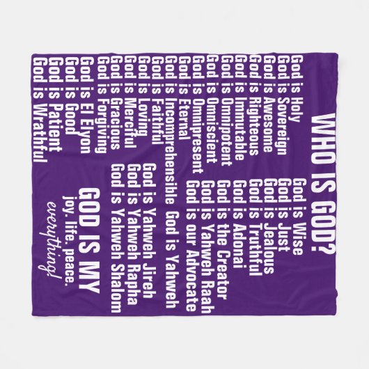 God is - Vleekbank Fleece Deken (Voorkant (Horizontaal))