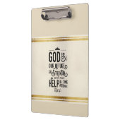 God is Vluchtel en Sterkte Christelijke Bijbelvers Klembord (Links)