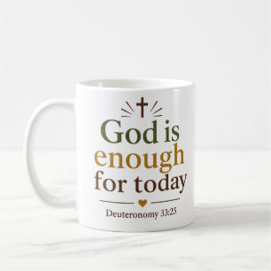God Is Voldoende Voor Vandaag Christelijke Schrift Koffiemok