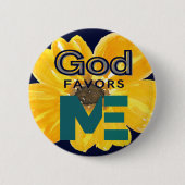 God is voor mij ronde button 5,7 cm (Voorkant)