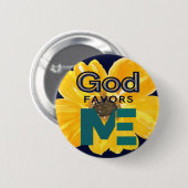 God is voor mij ronde button 5,7 cm (Voorkant /achterkant)