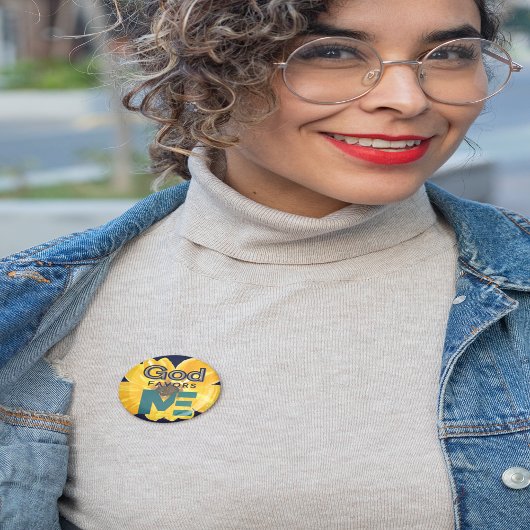 God is voor mij ronde button 5,7 cm