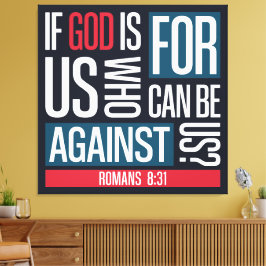 God is voor ons canvas afdruk