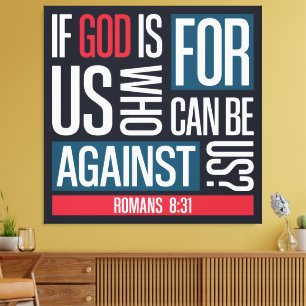 God is voor ons canvas afdruk