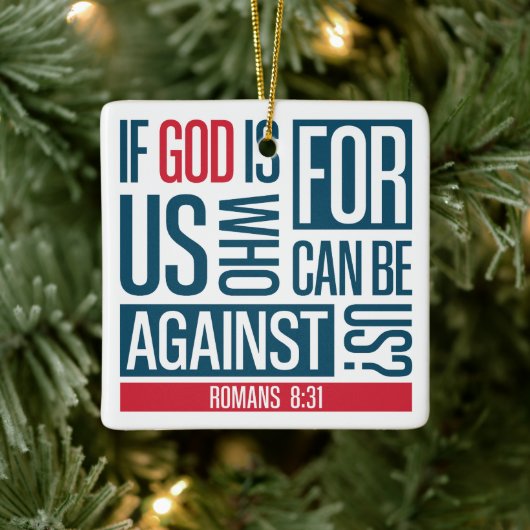 God is voor ons keramisch ornament (Boom)