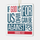 God is voor ons keramisch ornament (Links)