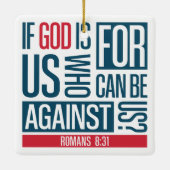 God is voor ons keramisch ornament (Achterkant)