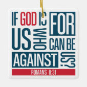 God is voor ons keramisch ornament (Voorkant)
