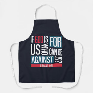God is voor ons schort