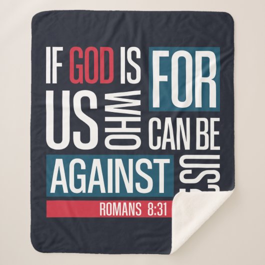 God is voor ons sherpa deken (Voorkant)