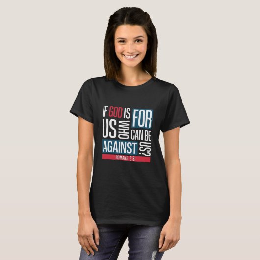 God is voor ons t-shirt (Voorkant volledig)
