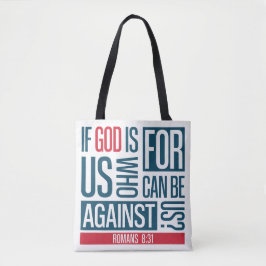 God is voor ons tote bag