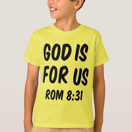 God is voor ons van 8 31 t-shirt (Voorkant)