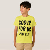 God is voor ons van 8 31 t-shirt (Voorkant volledig)