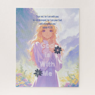 God is With Me - Christian Vintage Retro Anime Legpuzzel