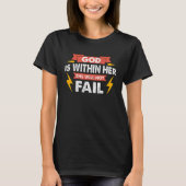 God Is Within Her Amatuer Radio Operator Antenna H T-shirt (Voorkant)