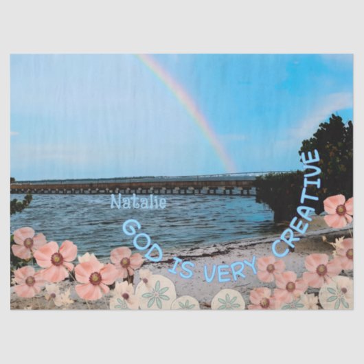 God is zeer creatief  tissuepapier (Voorkant)