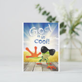 GOD IS ZO COOL - Christelijk, religieus, religieus Briefkaart (Staand voorkant)