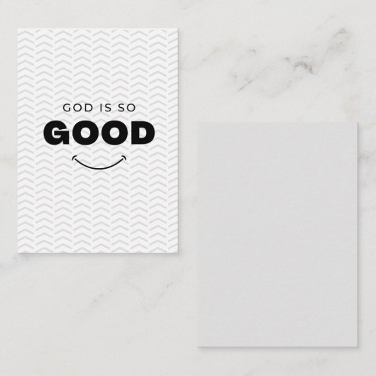 God is zo goed Herringbone Christelijk geloof Notitiekaartje (Voorkant / Achterkant)