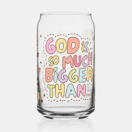 God is zoveel groter dan blikvorm glas