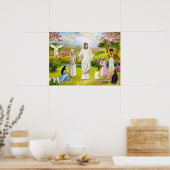 God Jesus Bible Angel - religie naar het christend Poster (Keuken)