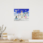 God Jesus Bible Angel - religie naar het christend Poster (Keuken)