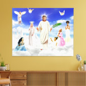 God Jezus Bijbel Engel Christendom religie Pasen Canvas Afdruk (Insitu (Woonkamer))