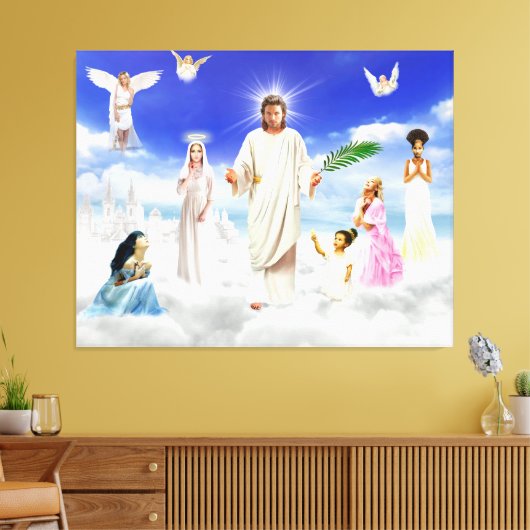 God Jezus Bijbel Engel Christendom religie Pasen Canvas Afdruk (Insitu (Woonkamer))