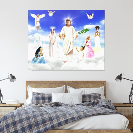 God Jezus Bijbel Engel Christendom religie Pasen Canvas Afdruk (Insitu (Slaapkamer))