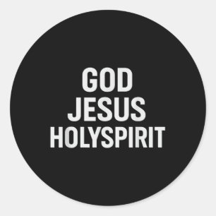 God Jezus Heilige Geest Christelijk Geloof Kerk Ge Ronde Sticker