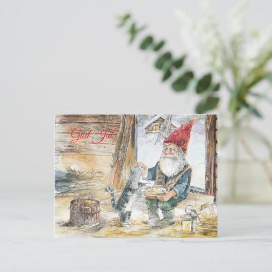 God Jul Briefkaart (Staand voorkant)