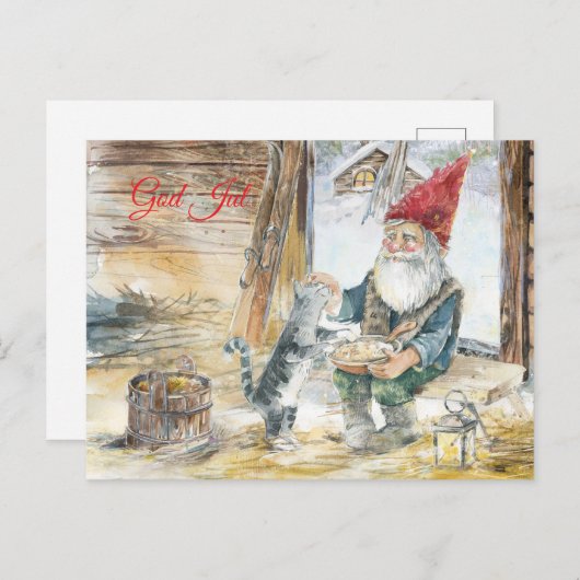 God Jul Briefkaart (Voorkant / Achterkant)