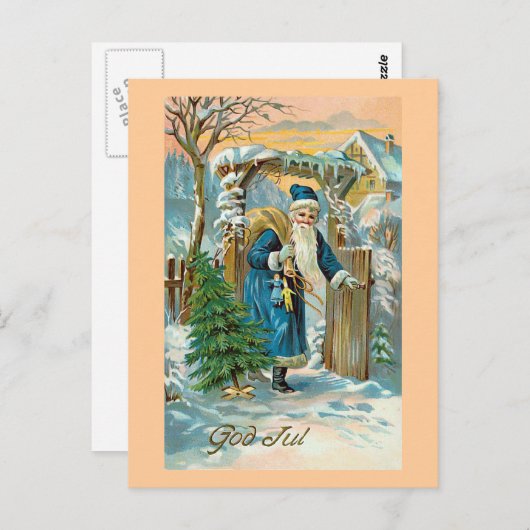 "God jul" Briefkaart (Voorkant / Achterkant)