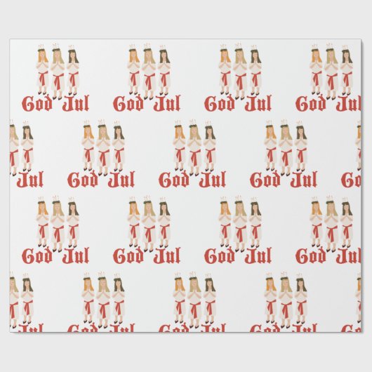God Jul Cadeaupapier (Vlak)