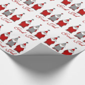 God Jul/Cute Funny Tomten Cadeaupapier (Hoek)