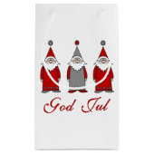 God Jul | Cute Funny Tomten Noors kerstfeest Klein Cadeauzakje (Achterkant)