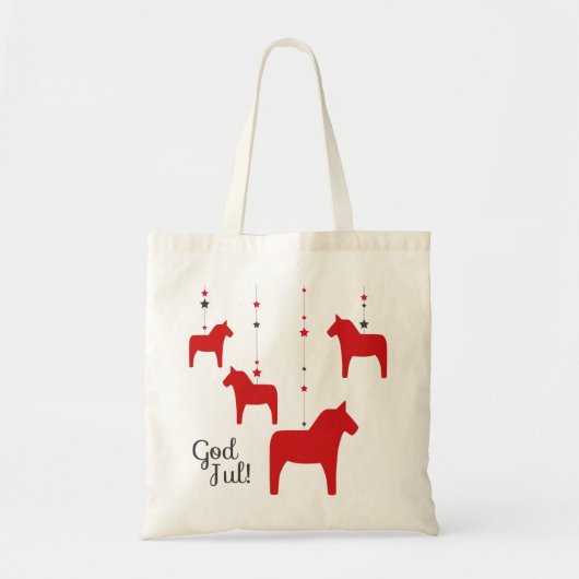 God jul! Dala Horse Canvas tas (Voorkant)