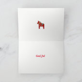 God Jul Dala Horse Feestdagen Kaart (Binnen)