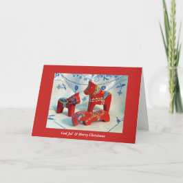 God Jul Dala Horse Feestdagen Kaart