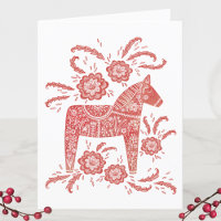 God Jul Dala Horse Holiday Card