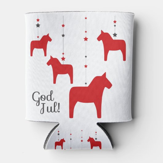 God jul! Dala Horse Koelbox Blikjeskoeler (Voorkant)