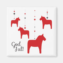 God jul! Dala Horse Magnet