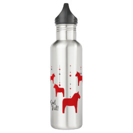 God jul! Dala Horse Stainless Steel Water Bottle Waterfles