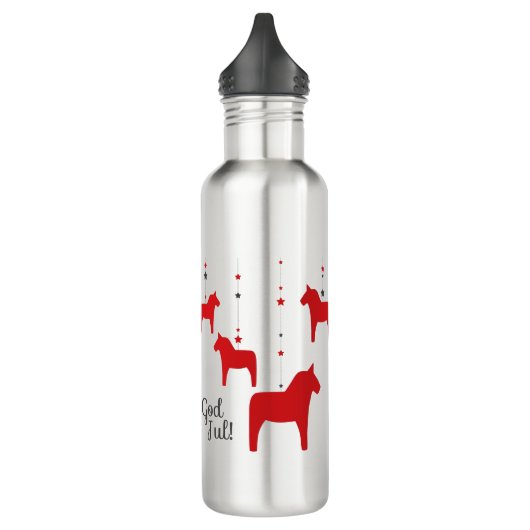 God jul! Dala Horse Stainless Steel Water Bottle Waterfles (Links)
