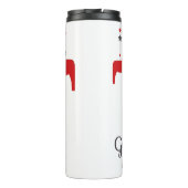 God jul! Dala Horse Thermal Tumbler Thermosbeker (Achterkant)