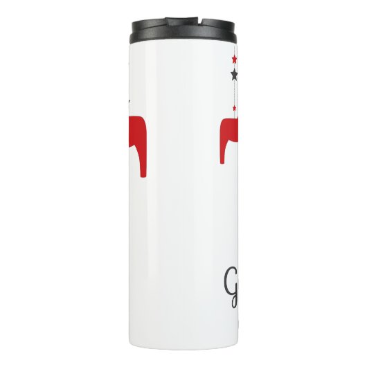 God jul! Dala Horse Thermal Tumbler Thermosbeker (Achterkant)