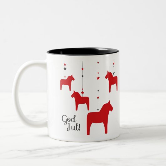 God jul! Dala Horse Two-Tone Coffee Mok (Links)