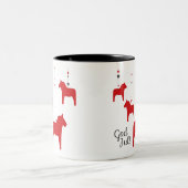 God jul! Dala Horse Two-Tone Coffee Mok (Center)
