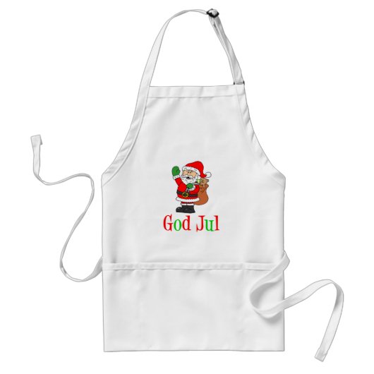 God jul de Zweedse kerstkerstman Adult Apron Standaard Schort (Voorkant)